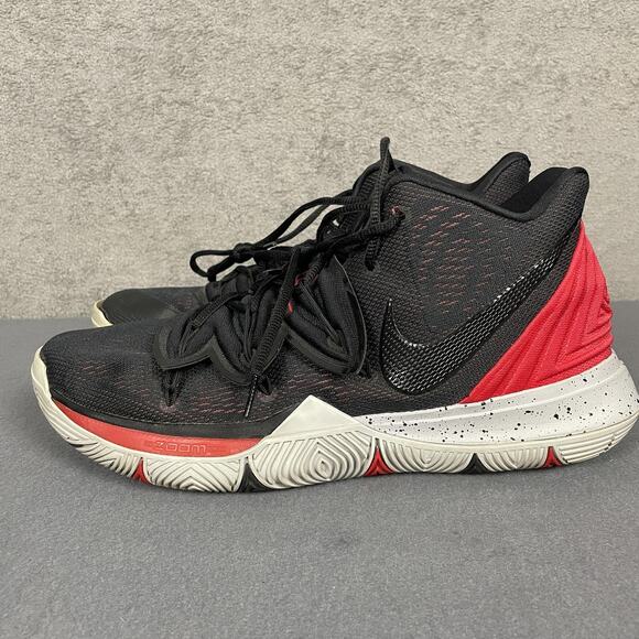 Nike Kyrie 5 Shoes Mens Size 13 Black Red Basketball Sneakers Zoom AO2918-600 - Picture 11 of 16